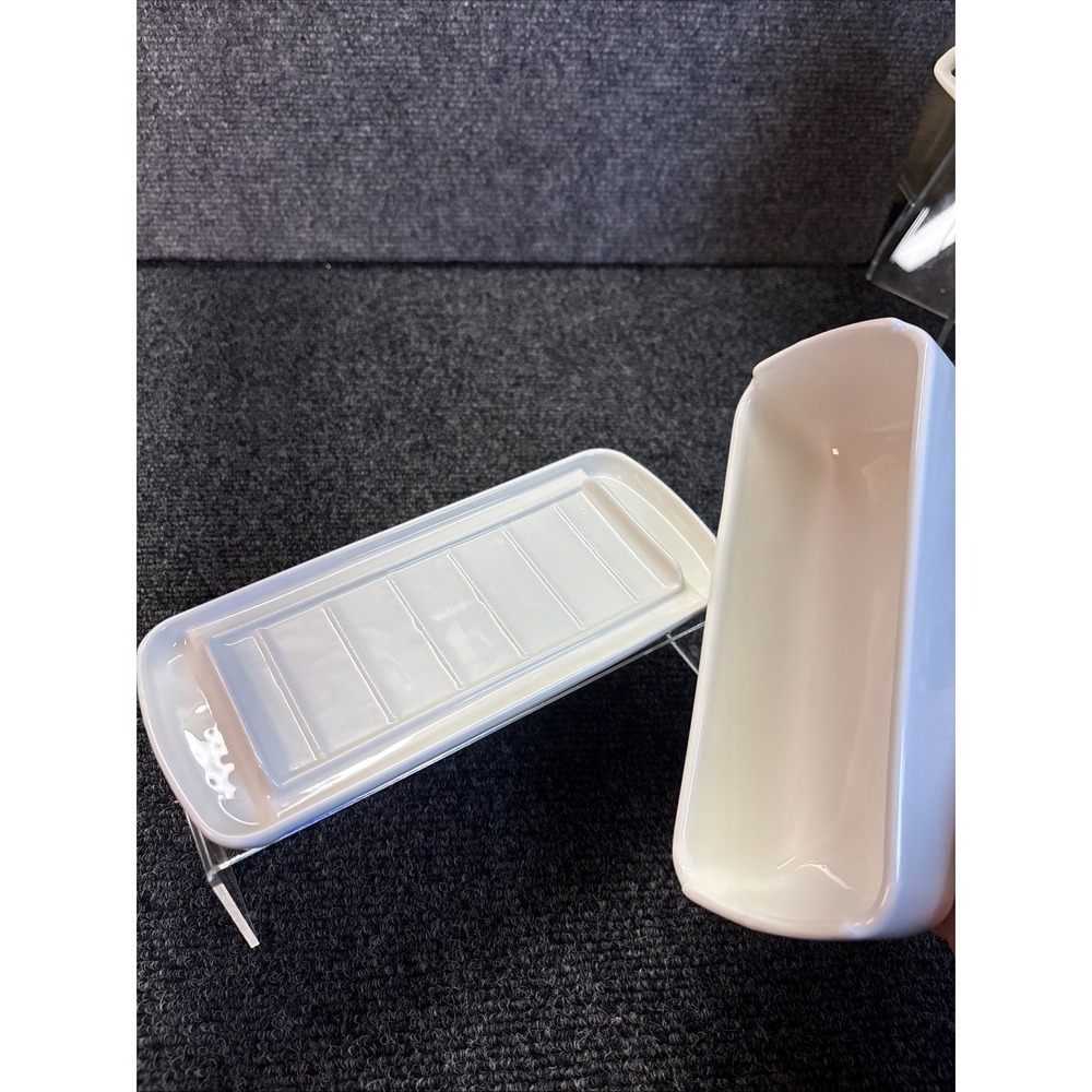 Nucookery~Porcelain Butter Dish with Lid~White - Picture 2 of 5
